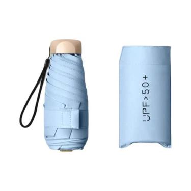 Imagem de Guarda-chuva Mini Ultra Leve Para Mulheres, Dobrável Em Cinco Partes, 