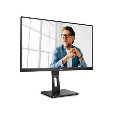 Imagem de Monitor Aoc 21,5 Full Hd Pivot Hdmi Dp Hub Usb- 22p2um Cor Preto 110v/220v