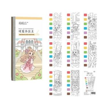 Imagem de Livro De Colorir Com Tinta Aquarela Para Crianças, 12 Páginas Com Cane