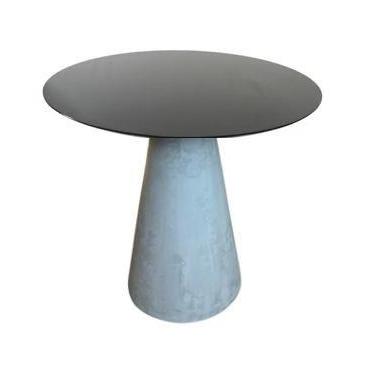 Imagem de Mesa Lateral Cone Cimento Queimado Tampo Laqueado 51 cm - Personal Móv