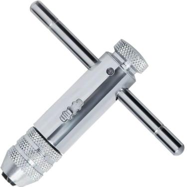 Imagem de Vira Macho Tipo T Com Catraca Cromado M3-m8 - 769059 - Mtx