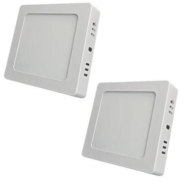 Imagem de Kit Com 2 Painéis Plafon Led Sobrepor Quadrado 6w 6500k Max-0371
