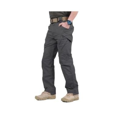 Imagem de Calças Cargo Táticas Masculinas Em Algodão Stretch Para Trabalho Milit
