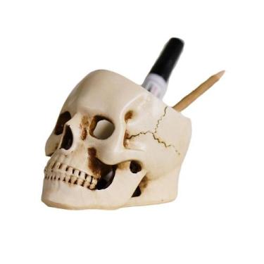Imagem de Porta-canetas Skull Resin Gothic Style Organizer - Yiweisai