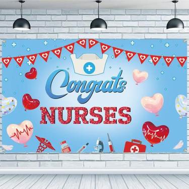 Imagem de Tapeçaria para pendurar na parede Nurses Day Blue Medical Theme 180x11