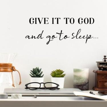 Imagem de Adesivo de parede Give It to God and Go to Sleep PVC 30x70cm - yiweisa