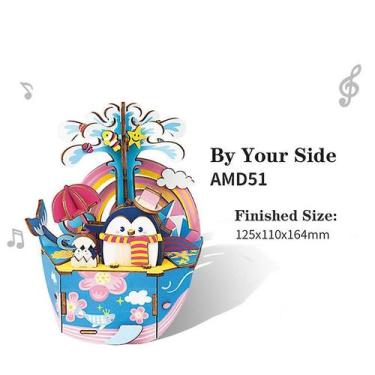 Imagem de Quebra-cabeça de madeira 3D DIY Exquisite Cartoon Craft Model - Gloome