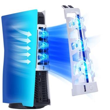 Imagem de Ventilador de enfriamiento NANANINO mejorado para PS5 con luz LED y pu