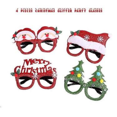 Imagem de Conjunto de armação de óculos e bandanas de Natal (4 unidades/6 unidad