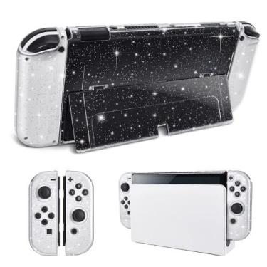 Imagem de Capa protetora com glitter compatível com DLSeego Switch OLED