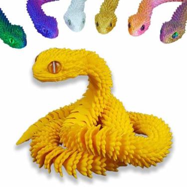 Imagem de Brinquedo impresso em 3D Snake Animals Pet Movable Joint Fidget Toys -