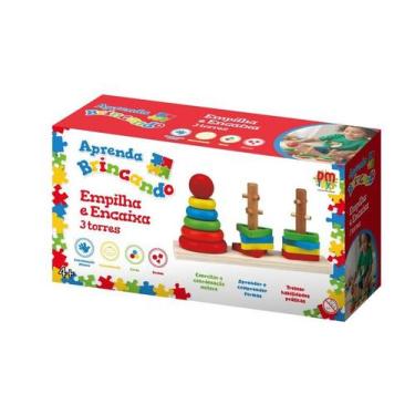 Imagem de Aprenda brincando 3 torres empilhar - dm brasil