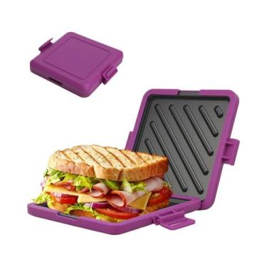 Imagem de Máquina Compacta De Micro-ondas Para Sanduíches E Café Da Manhã Com Li