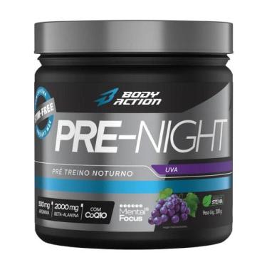 Imagem de Pre Treino Pre-Night Sem Cafeína Body Action Uva 200g -, Uva