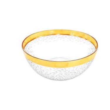 Imagem de Tigela Decorativa Multiuso Acrílica 22cm Fruta Salada Cozinha Jantar F