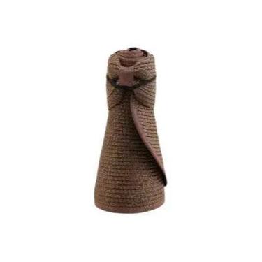 Imagem de Chapéu de Sol de Palha Feminino - Dobrável, Aba Grande, para Praia e V