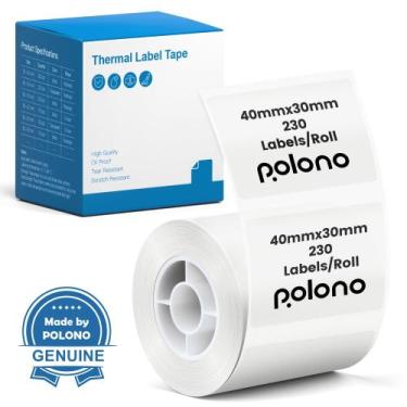 Imagem de Etiquetas térmicas POLONO PM220S 40x30mm transparentes 230 unidades