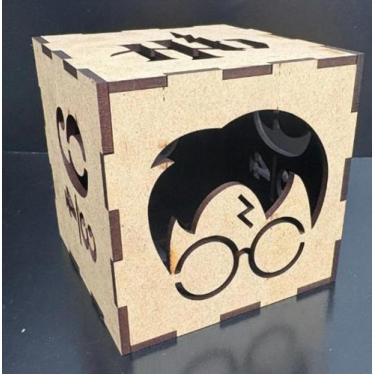 Imagem de Luminária Decorativa Harry Potter Caixa MDF com Vela LED - D&J Persona