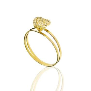 Imagem de Anel de ouro 18k Chuveiro Coração - Elegancy Joias, 22