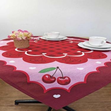 Imagem de Toalha De Chá Centro Mesa KazzaVip 80% Algodão e 20% Poliéster Estampa