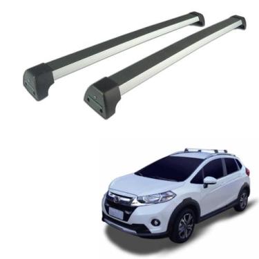 Imagem de Rack Travessa de Teto Honda WRV todos os anos Prata em alumínio - Long