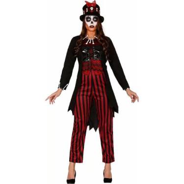 Imagem de Fantasia Halloween Bruxa Vudu Papa Legba Steampunk Adulta Feminina Com