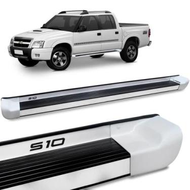 Imagem de Estribo Lateral S10 CD 1995 a 2011 Branco Malher Personalizado - Gtnox