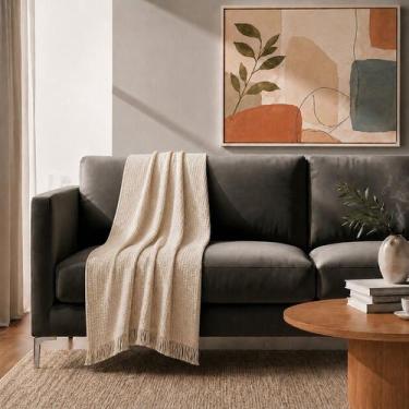 Imagem de Manta de Sofá Marrocos 100% Algodão Dohler 150cm x120cm Bege -, Bege