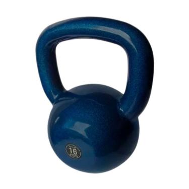 Imagem de Kettlebell Emborrachado Treinamento Funcional 16,0kg Alça Anatômica Antiderrapante Anilhas Fitness
