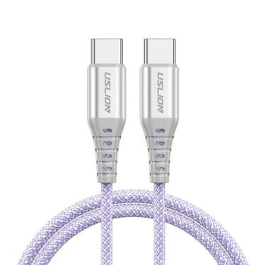 Imagem de Cabo USB-C 60W Fast Charging 5A Colors 1m Uslion, Roxo
