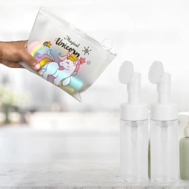 Imagem de Kit Skin Care Cuidados Faciais C/ 1 Estojo Necessaire + 2 Frascos Pump