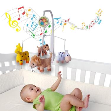 Imagem de Móbile em Pelúcia Giratório Musical De Bebê Safari