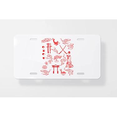 Imagem de Capa para placa de carro Something Japan Related of Japanese Things 2 - Capa para placa de carro - Capa de moldura para placa de carro - 15 x 30 cm