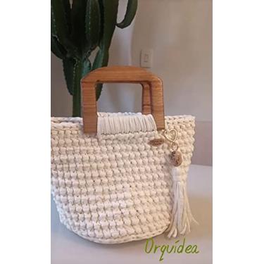 Imagem de Bolsa artesanal fabricada 100% em fio de malha Premuim.