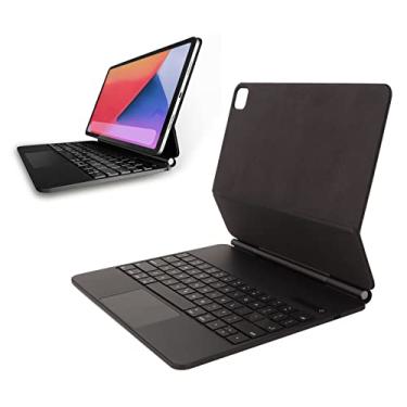 Imagem de Teclado para tablet com capa magnética, com trackpad multitoque retroiluminado, para IOS Pro 12,9 polegadas 5ª 4ª 3ª geração(Preto)