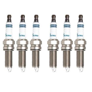 Imagem de Vela de ignição de irídio LDK7RIU, pacote com 6 unidades, substituição para DENSO SXU22HCR11, para Vela de ignição NGK SILZKR7B11, Vela de ignição Bujia de auto resistor irídio para Cherry Hyundai KIA PEUGEOT mais longa vida útil, OEM