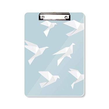 Imagem de Origami Pombo abstrato forma geométrica prancheta pasta placa de apoio A4