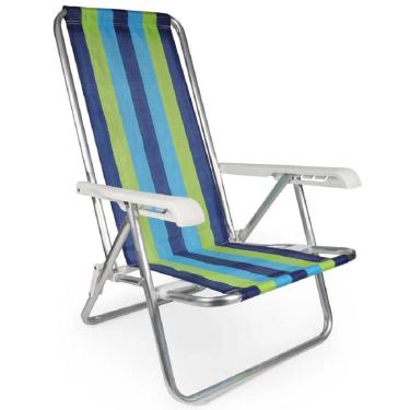 Imagem de Cadeira De Praia Mor Reclinável 4 Posições Em Alumínio - Cores Sortidas-Unissex