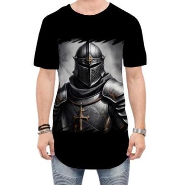 Imagem de Camiseta Longline Cavaleiro Templário Cruzadas Paladino 7 - Kasubeck S