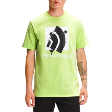 Imagem de THE NORTH FACE Camiseta masculina de manga curta com logotipo, Verde afiado, XXG