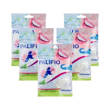 Imagem de Kit 5 Palifio 60 Un. Fio Dental Haste Hiper Resistente + Uma - Micrex 