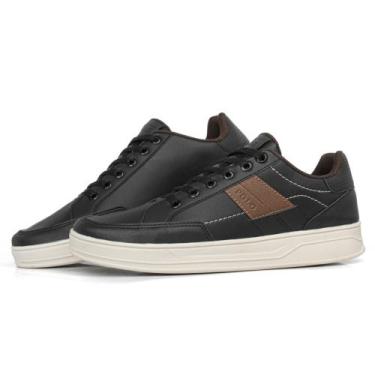 Imagem de Sapatenis Tênis Casual Masculino branco e preto 37ao44 - MKSHOES, Pret