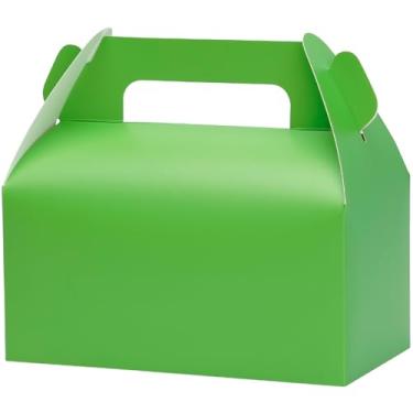 Imagem de UnicoPak Pacote com 30 caixas de guloseimas verdes para lembrancinhas de festa para doces, lanches, biscoitos, brinquedos para festas de aniversário, eventos especiais, 16,5 x 9,5 x 8,5 cm