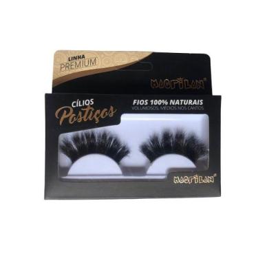 Imagem de Cílios Postiços Fios 100% Naturais CL7-1 com Fios Volumosos Médios nos