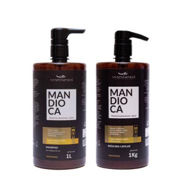 Imagem de Kit profissional hidratação mandioca vitaessencia