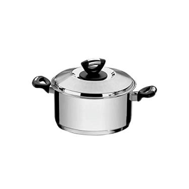 Imagem de Caçarola Funda Fundo Triplo com Tampa Alças de Baquelite, Tramontina, Solar 62724200, Inox, dimetro de 20 cm, 3.6 L