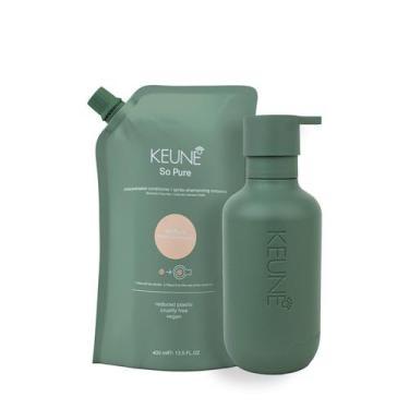 Imagem de Kit Keune So Pure Polish Condicionador Refil e Dispenser Frasco (2 pro