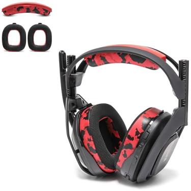 Imagem de WC Kit Mod A50 - Almofadas De Gel Refrescante + Faixa Cabeça Reposição Para Astro Gen 4, 5 E A50X Da Wicked Cushions, Maior Conforto, Durabilidade, Camuflagem Vermelha