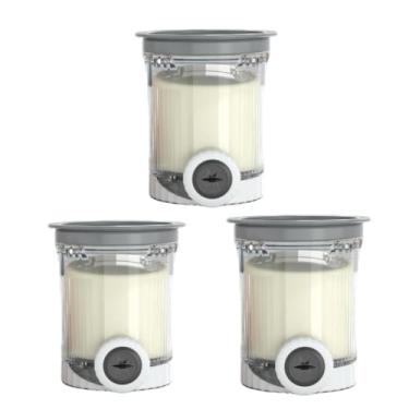 Imagem de Pints and Lids Swirl by CREAMi – Pacote com 4, compatível com NC700 Series Ninja Swirl Ice Cream & Soft Serve Makers, livre de BPA e lavável na lava-louças, tampas cinza, XSK7PNTLD2 (4 peças, cinza