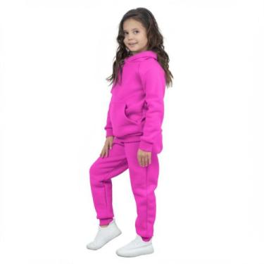 Imagem de Conjunto Moletom Flanelado Roupa de Frio Infantil Juvenil Unissex  Que